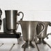 Set of 3 Vintage Pewter Cups with Handles in Two Styles