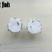 Shabby Chic White Square Knobs