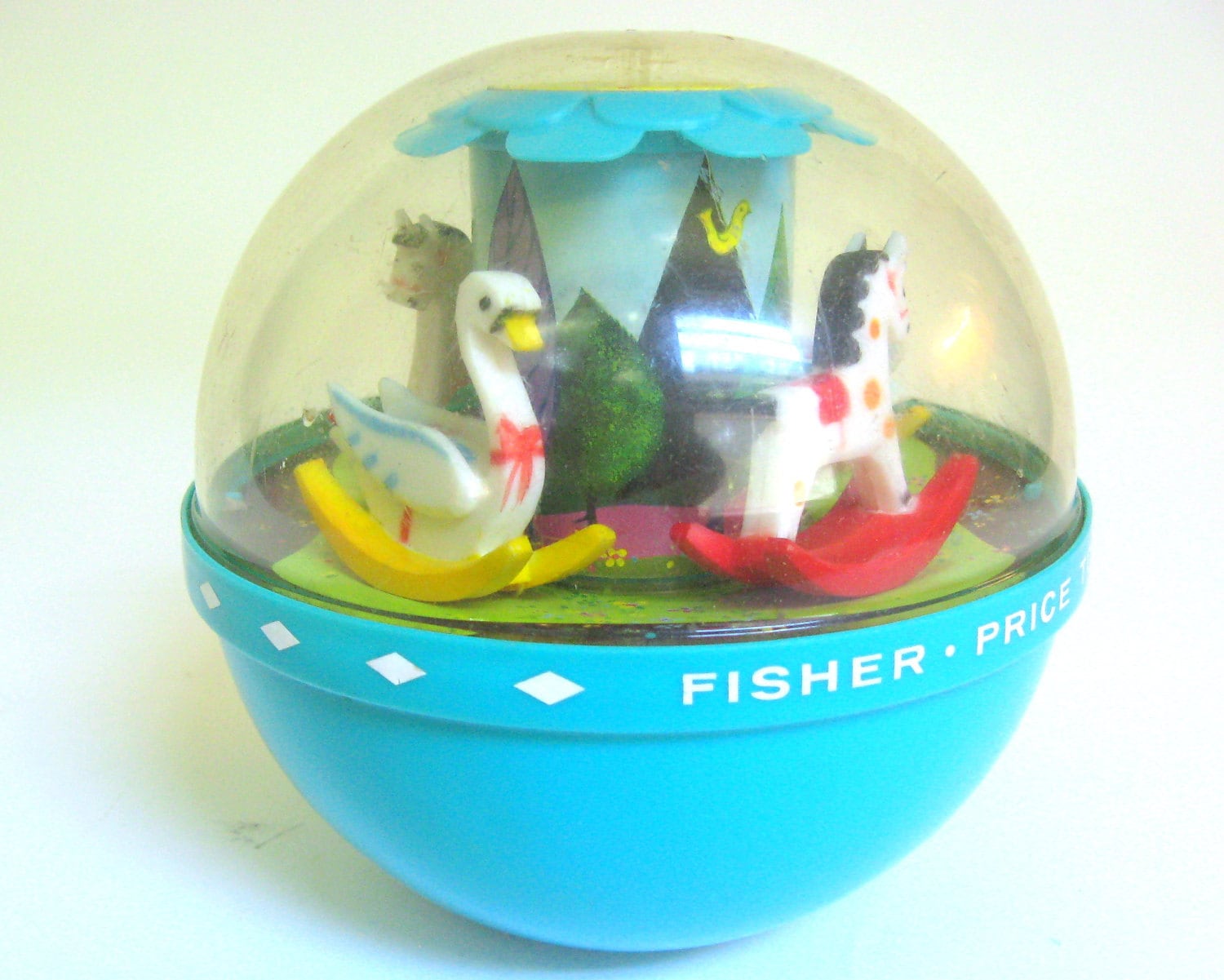 Vintage Fisher Price Toy 1966 Roly Poly Chime Ball for Baby