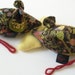 Mouse Pincushion- Asian Brocade Print- Black- Tapestry- Emery Pincushion