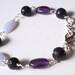 Easy and elegant bracelet- braccialetto calcedonio ametista e pietra lavica
