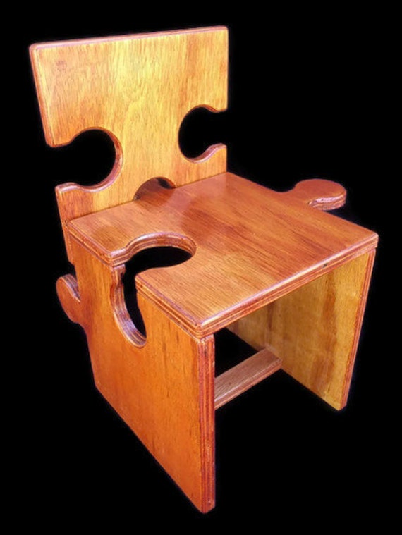 Items similar to Jigsaw Puzzle Chair on Etsy