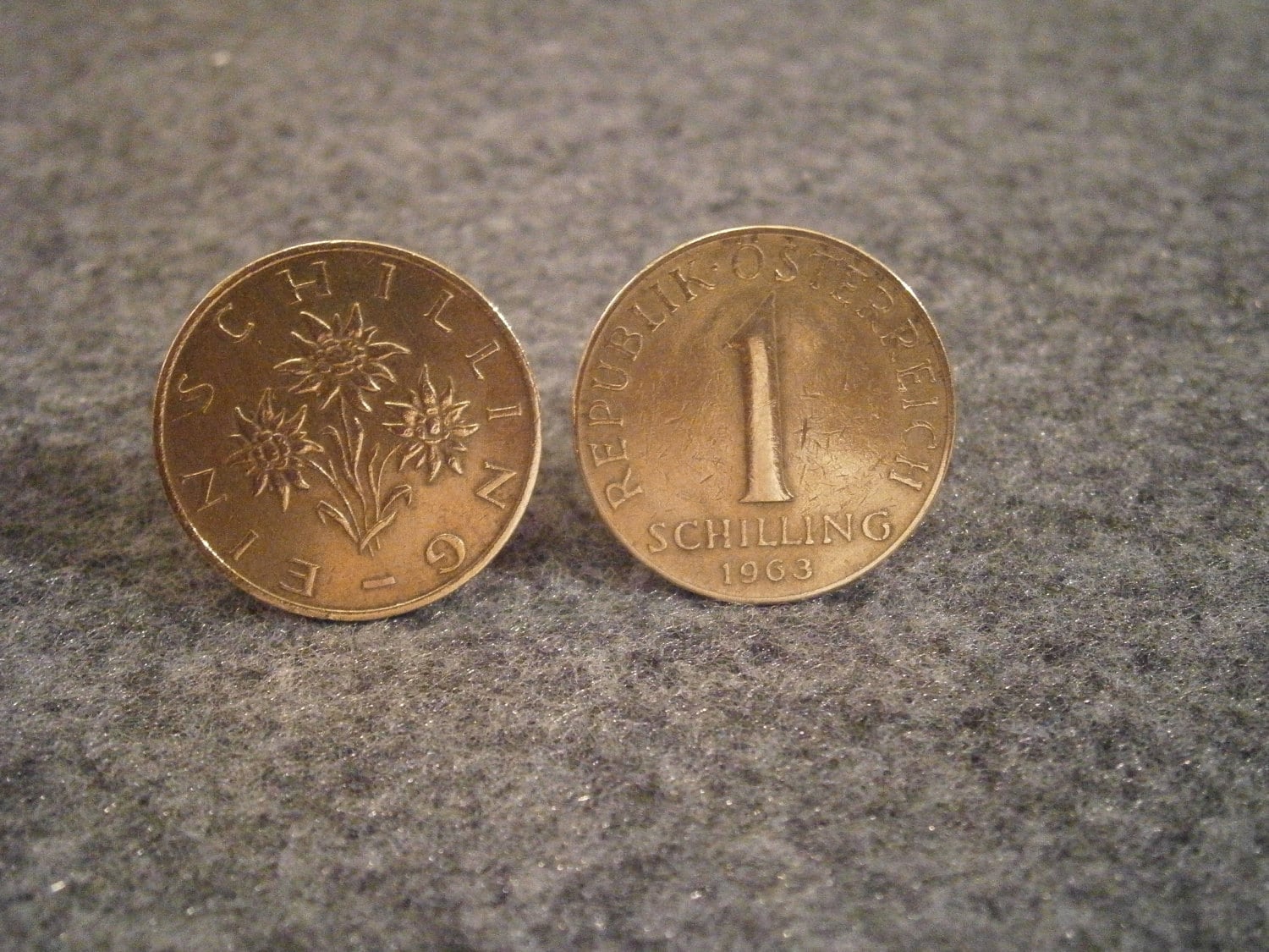 Republic of Austria 1 Shilling Coin Cuff links