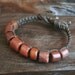 Rustic Ancient Carnelian Macrame Bracelet