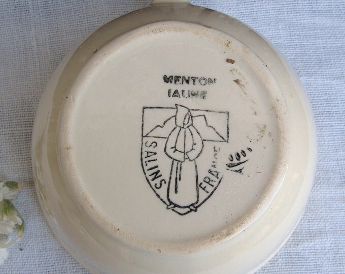 Vintage French Mid Century Ceramic Suagr Bowl / French Decor / Mid Century Decor / Retro Home Interior / Tableware / Coffee Tea / Kitchen /