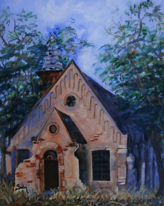 R.E.M. Saint Mary's Church in Downtown Athens by PaintingsByBelva