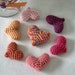 Jar of Hearts in Crochet, with buttons and ribbons