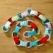 Chain Garland Bunting Crochet, pink, red, turquoise, green