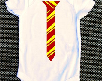 Harry Potter tie baby onesie, geeky, nerdy, movie, funny