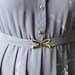 Vintage Navy Blue with White Floral print dress.