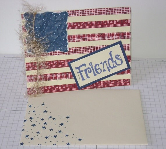 USA Flag Friendship card
