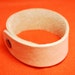 2 pieces, 1 inch Genuine Leather blank wristband / bracelet with snap button