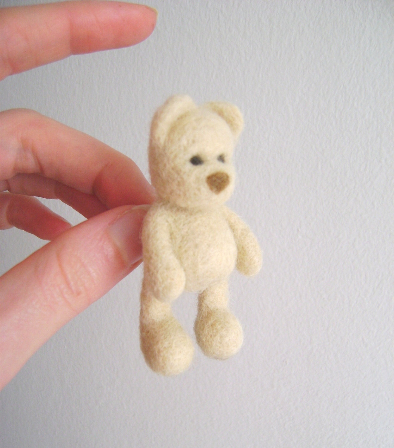 Needle Felt Bear Bear Brooch Ready to Ship