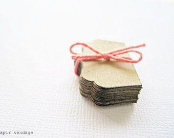 Mini Notecards, Teeny Tiny 1" Notecards,Antiqued Edged Mini Notecards for Mini Envelopes, Mini Kraft Notecards, Mini Stationary, Mini Paper