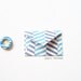 10 Mini Chevron Envelopes in Aqua & Navy Chevron , Set of 10 -- Wedding Reception, Special Notes, Party Favors, Scrapbook Delights