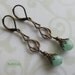 Sale Jewelry - Aqua Green Earrings-Amazonite Vintage Inspired Earrings-Long Dangle Earrings by MeadowLady