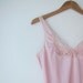 camisole 34 vintage Hand dyed raspberry 1970s lace