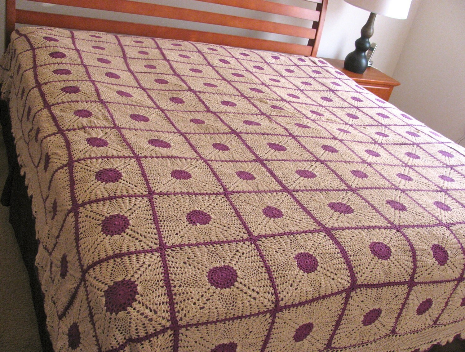 Handmade Crochet BedSpread by HandmadeCrochets on Etsy