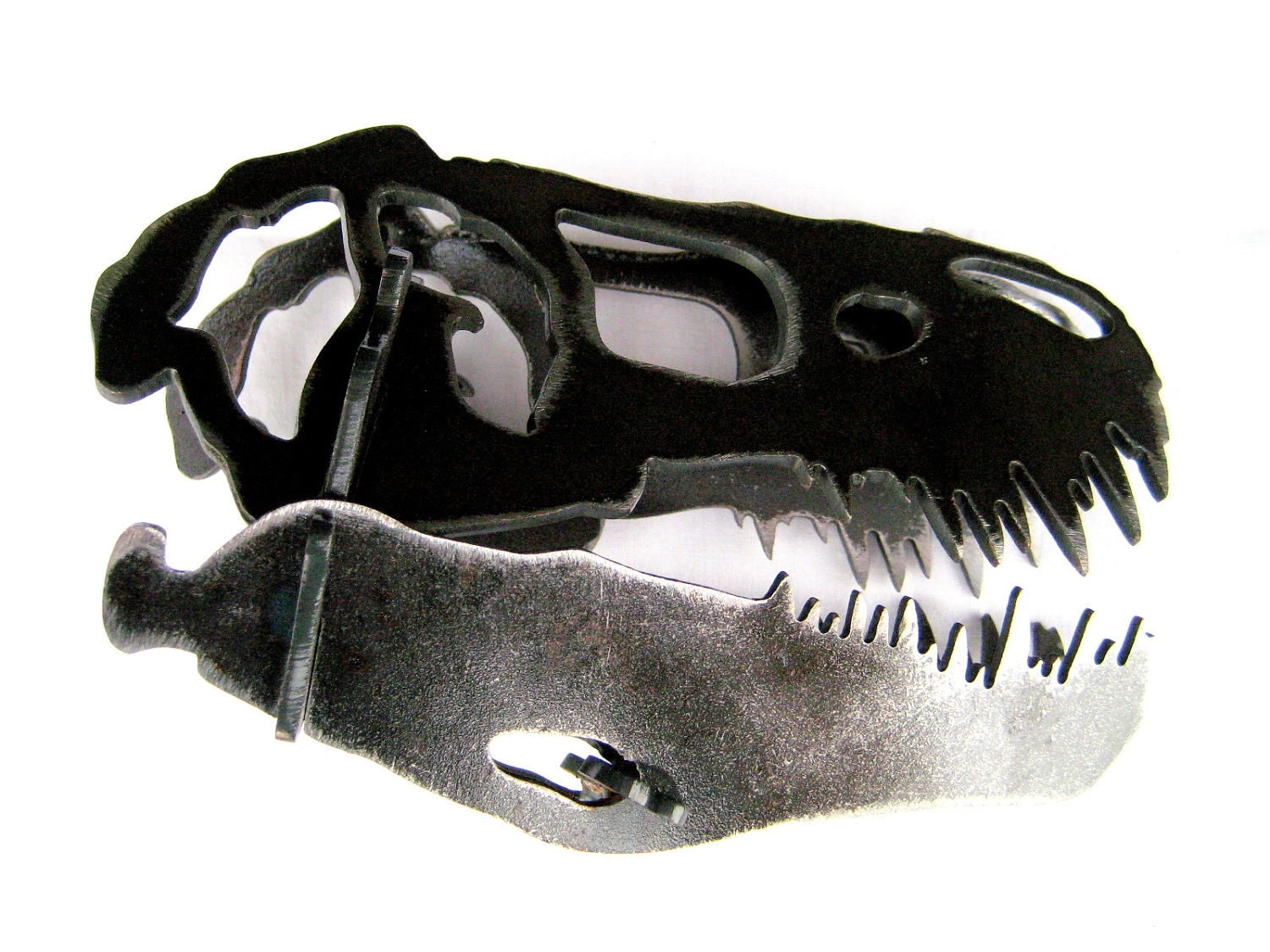 metal t rex skull