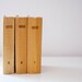 Vintage Book Collection - set of 3 - Mustard yellow - Home Decor - made in Soviet Union