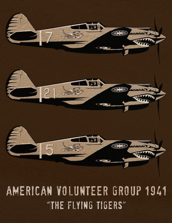 Flying Tigers Poster American Volunteer Group