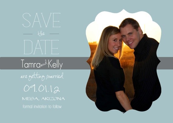 Items similar to Save The Date Wedding Invitation, Postcard or Magnet, Digital File, Printable