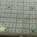 Reserved for Mary --- CLEARANCE TABLE DOILIE -Table Topper Green and White Square