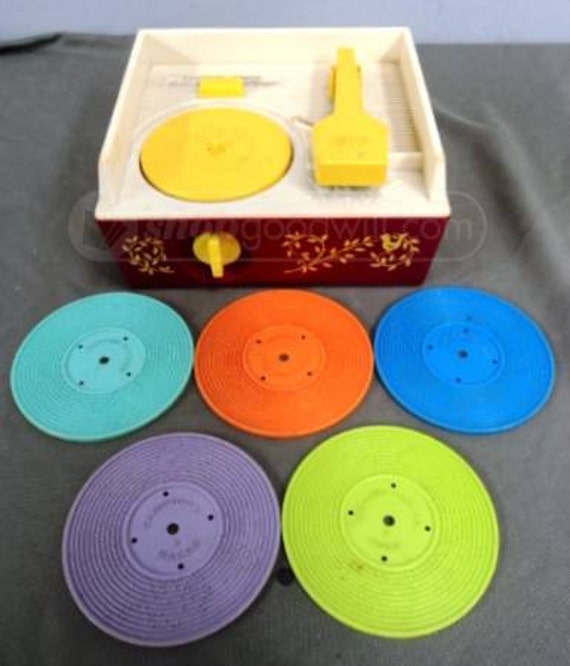 Vintage Fisher Price Record Player With All Five Records   Il 570xN.339753007 