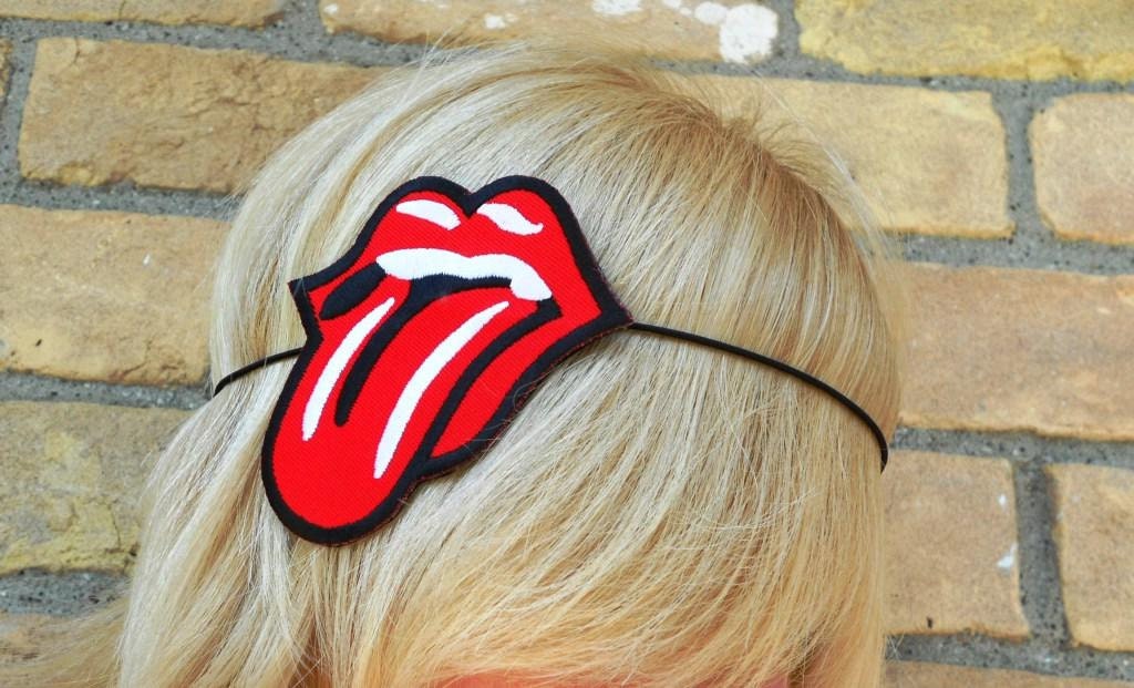 Skinny Elastic Headband Rock N Roll Headband Rolling Stones