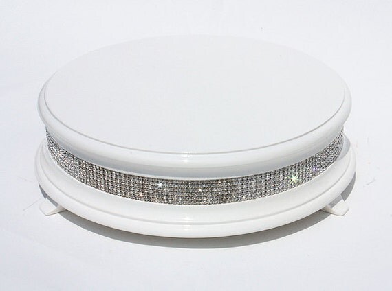  18  inch  Bridal White Diamond Bling Wedding  Cake  Stand 