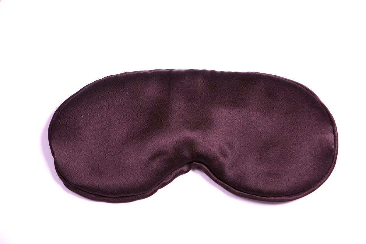 Purple Silk Eye mask with ear loops