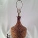 Vintage Cork lamp mid century