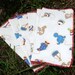 1 Day SALE - Set of 6 Flannel Baby Wipes - Monkey Toys