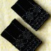 Black beaded wrist warmers