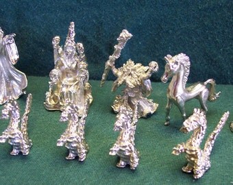 Wizard, Fantasy Chess Set, Handmade, Lead Free, NO BOARD