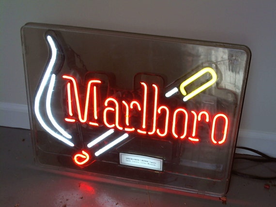 Items Similar To Marlborosmoking Neon Light Signbar