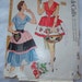 Vintage 1950s McCall's Sewing Pattern 1877 - Misses' Aprons with Four-Color Strawberry Transfer, One Size, All 6 Pieces, One Size