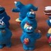Vintage Lot of 7 COOKIE MONSTER PVC Figures..Sesame Street