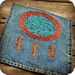 SALE was 48. FREE SHIPPING. a bohemian dream catcher embroidery.