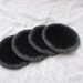 Black and gray wool felted coasters
