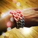 The MARIE BELLE Bracelet. Soft pink bracelet with silver or gold chain