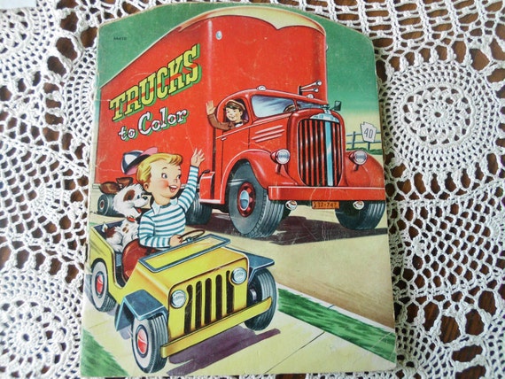 Download MCML 1950 Diesel Truck Jeep Wrangler Vintage Childs Coloring