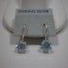 SALE Swiss Blue Topaz Sterling Silver Leverback Earrings