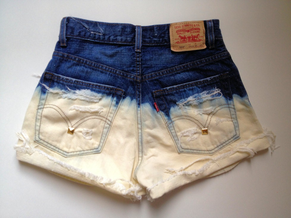 Dip Dyed Vintage High Waisted Levi's Shorts