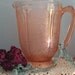 Cherry Blossom Pink Depression Glass Pitcher Jeannette