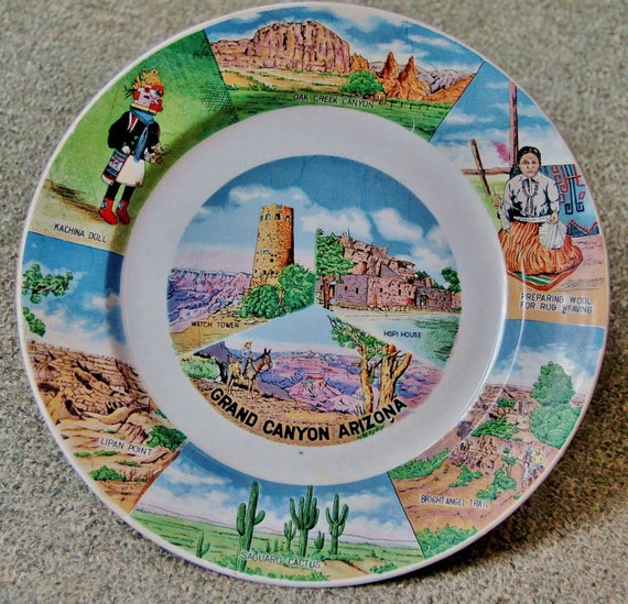 Grand Canyon Arizona Souvenir Plate by jordamartvintage on Etsy