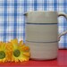Crock Pitcher Stoneware Country French Cobalt Blue Stripe 1970's