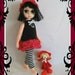 Goth DRESS LEGGINGS HAIRBAND & Mini Dolly for Vintage 60's Susie Sad Eyes Doll Handmade Original Fashion