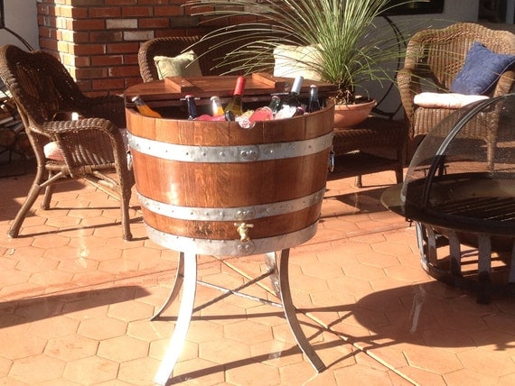 Items similar to Wine Barrel Ice Chest on Etsy