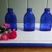 Reserved for Taylor: Vintage Blue Bottles, Apothecary Bottles, Wedding Vases, Set of 10